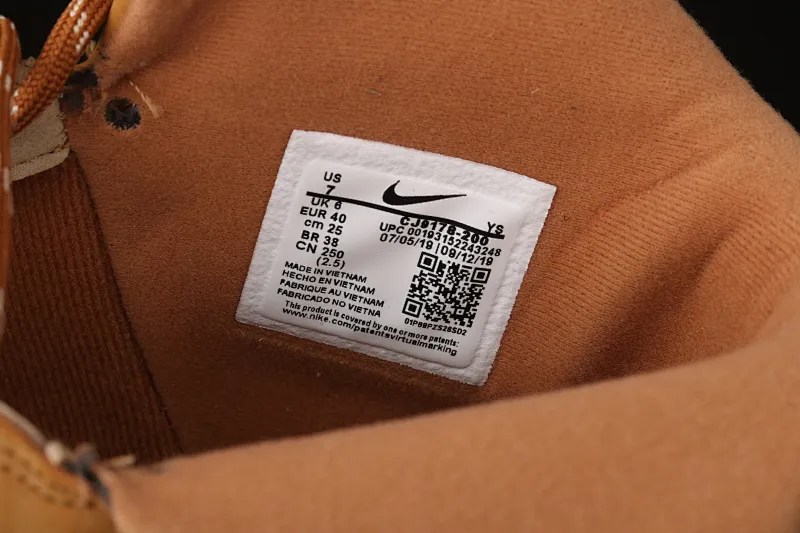 All categories Nk Air Force 1 Air Force series Nk Air Force 1 High J version Nk Air Force 1 High '07 2019 new version of wheat color Air Force One high-top sneakers CJ9178-200
